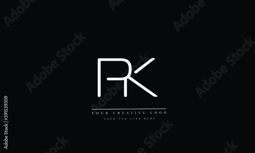 PK, KP, P, K, Letter Logo Design with Creative Modern Trendy Typography