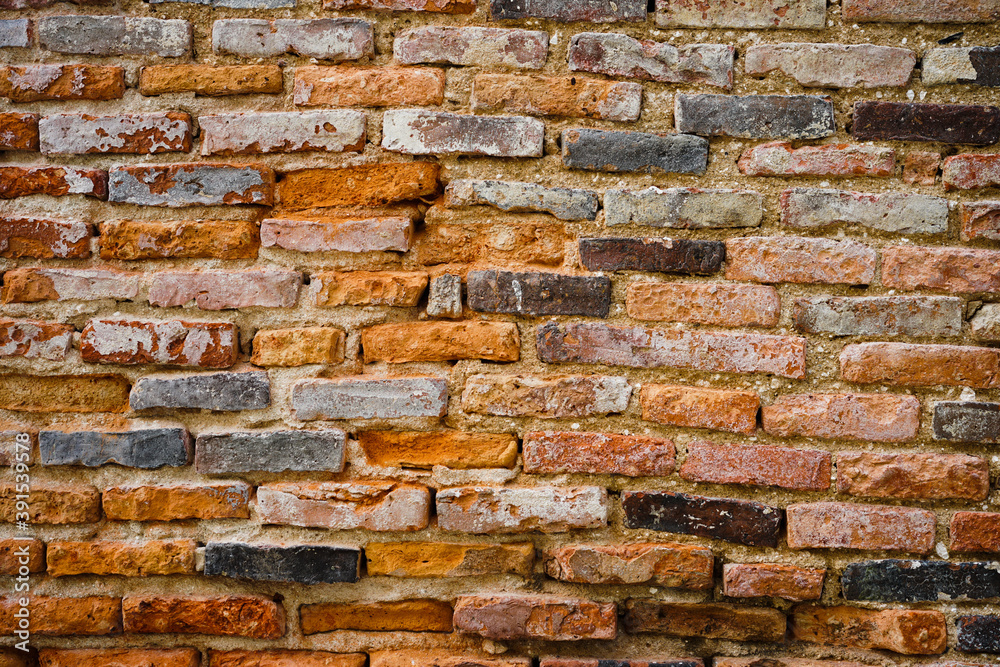 Naklejka premium Vintage brick wall texture Background with copy space for text or design