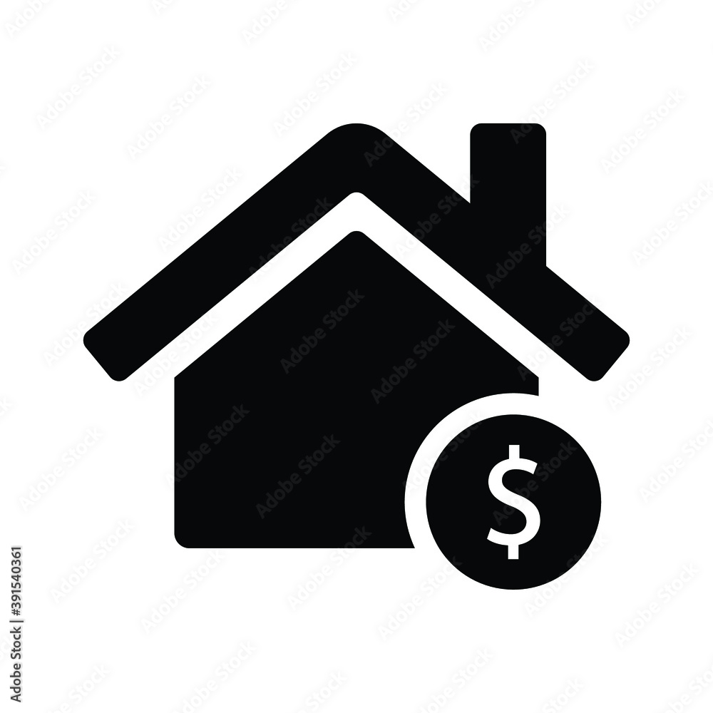 House with dollar Vector Icon House with dollar Vector Icon