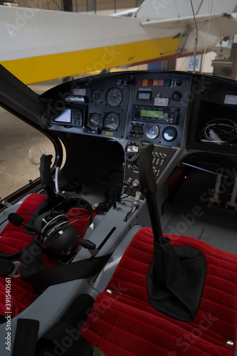Microlight Ultralight aircraft inside autogyro instrument panel photo