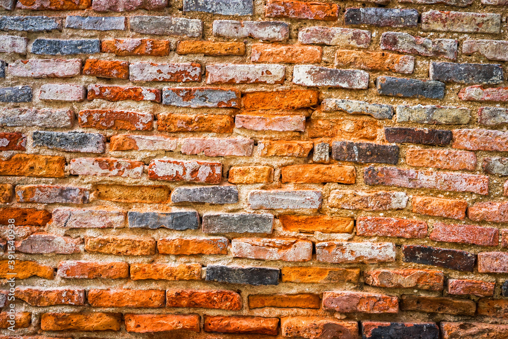 Naklejka premium Vintage brick wall texture Background with copy space for text or design