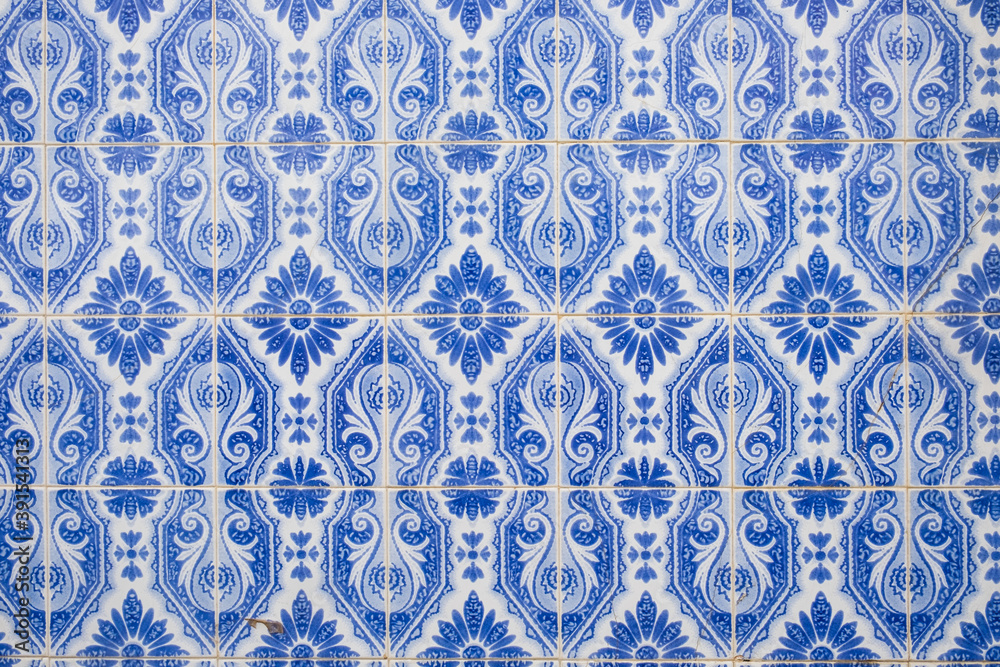 blue traditional ornate portuguese decorative tiles