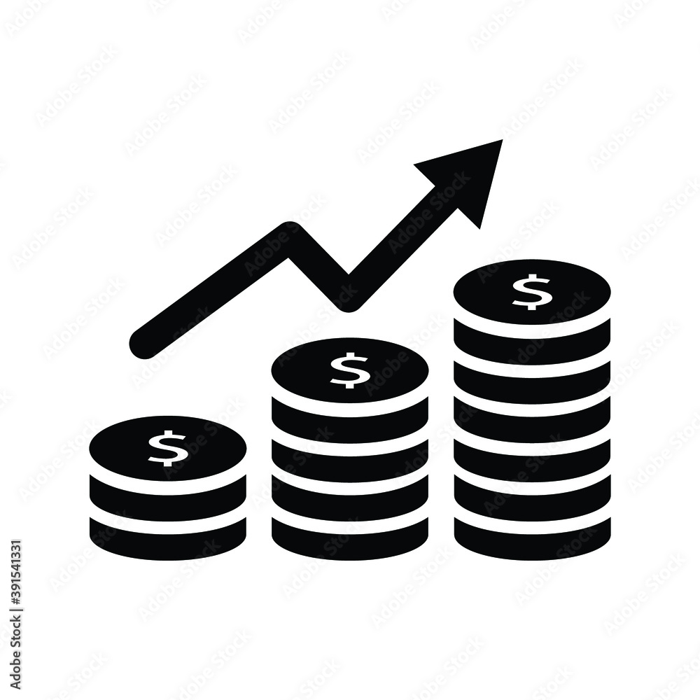 Growing Coin Vector Icon Illustration Growing Coin Vector Icon Illustration