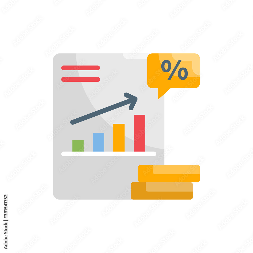 Interest Rate Vector Style illustration. Business and Finance Flat Icon. Interest Rate Vector Style illustration. Business and Finance Flat Icon.