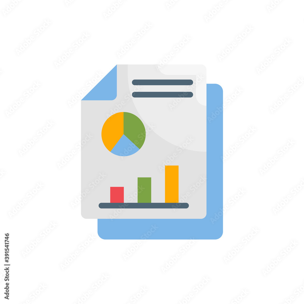 Financial Report Vector Style illustration. Business and Finance Flat Icon. Financial Report Vector Style illustration. Business and Finance Flat Icon.