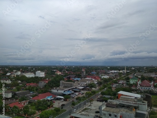  clouds over city