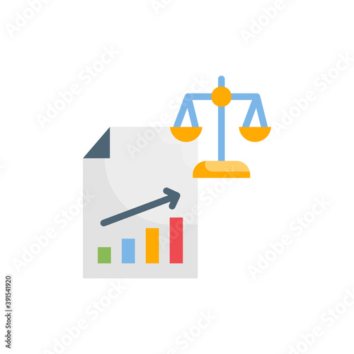 Balance Vector Style illustration. Business and Finance Flat Icon.