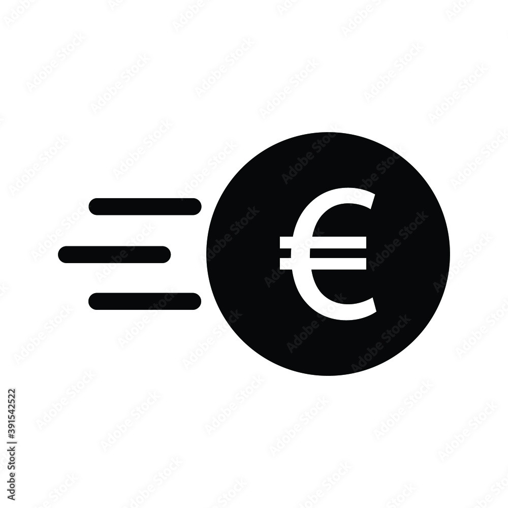 Obraz premium Euro Money Transfer Vector Icon
