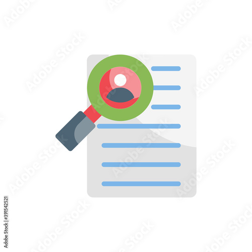 Job Search Vector Style illustration. Business and Finance Flat Icon.