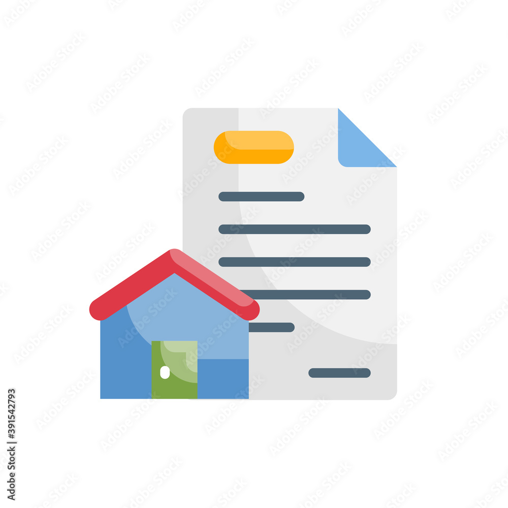Mortgage Vector Style illustration. Business and Finance Flat Icon. Mortgage Vector Style illustration. Business and Finance Flat Icon.