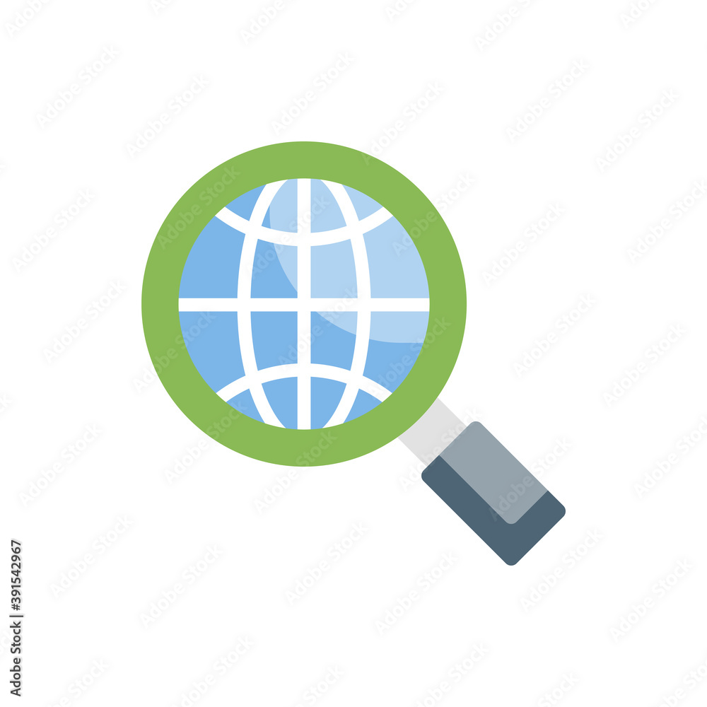 Global Research Vector Style illustration. Business and Finance Flat Icon. Global Research Vector Style illustration. Business and Finance Flat Icon.