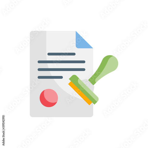 Stamp Vector Style illustration. Business and Finance Flat Icon.