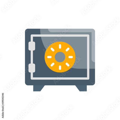 Locker Vector Style illustration. Business and Finance Flat Icon.