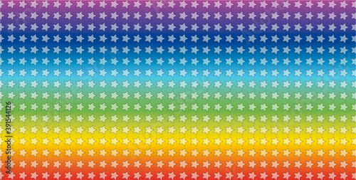 Stars and Rainbow Pattern. White and light transparent stars on a rainbow colored background