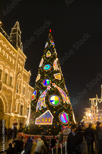 Moscow, Moscow region / Russia-GUM, Christmas tree
