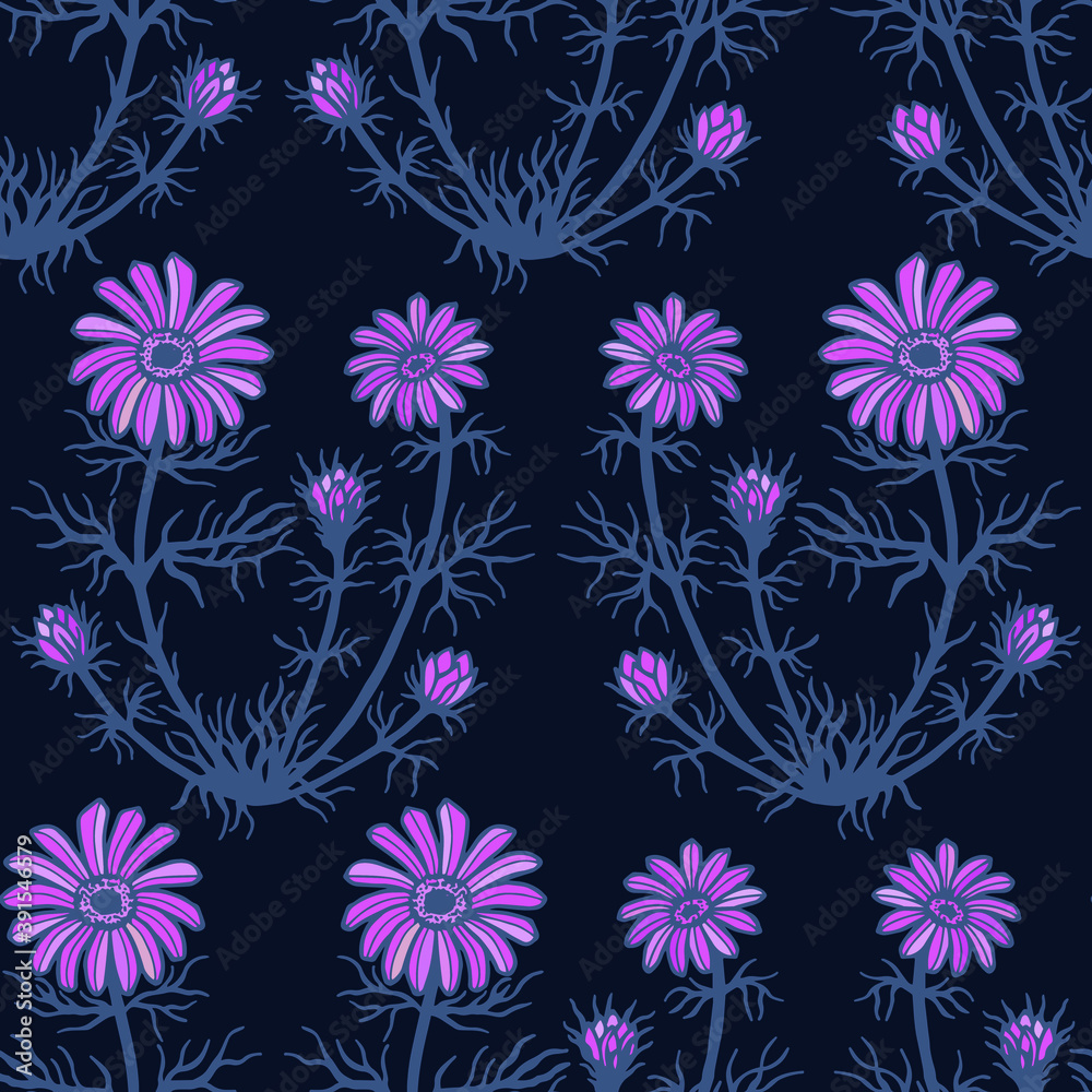 Daisies seamless pattern. Vector stock illustration eps10. Daisies seamless pattern. Vector stock illustration eps10.