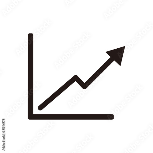 uptrend line graph icon vector illustration sign