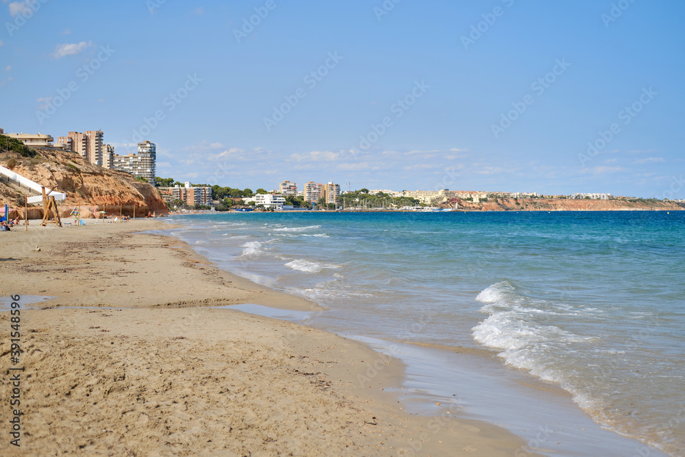 Mil Palmeras sandy empty beach. Spain