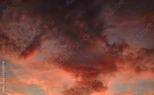 Cloudy multi colored moody sky background