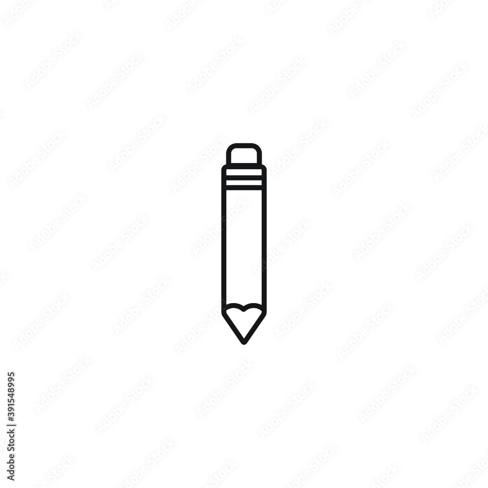 Icon vector graphic of pencil, good for template Icon vector graphic of pencil, good for template