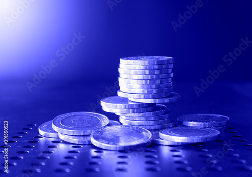 stack coins business money for background