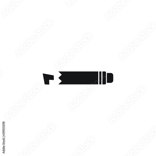 Icon vector graphic of pencil crush, good for template