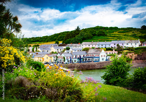 Fényképezés View of the seaside town of Dunmore East, County Waterford, Ireland