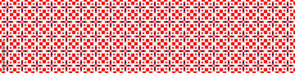 Fototapeta premium Abstract Cross Pattern Dots Logo generative computational art illustration