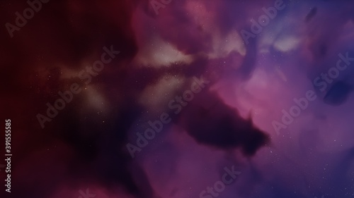 Space background with realistic nebula and shining stars. Colorful cosmos with stardust and milky way. Magic color galaxy. Infinite universe and starry night. 3d render