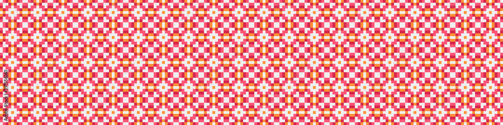 Fototapeta premium Abstract Cross Pattern Dots Logo generative computational art illustration