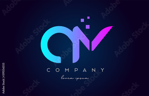 CM C M alphabet letter logo icon combination. Creative design for company and business in blue pink colours