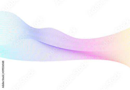 Design elements. Wave of many purple lines circle ring. Abstract vertical wavy stripes on white background isolated