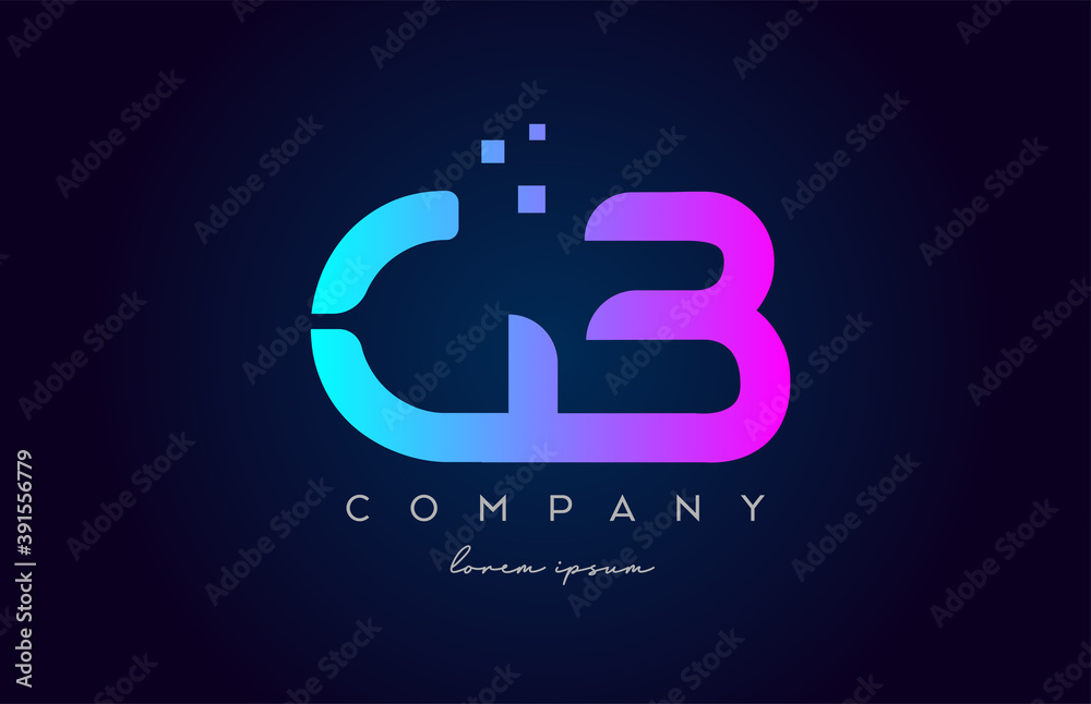 GB G B alphabet letter logo icon combination. Creative design for company and business in blue pink colours GB G B alphabet letter logo icon combination. Creative design for company and business in blue pink colours