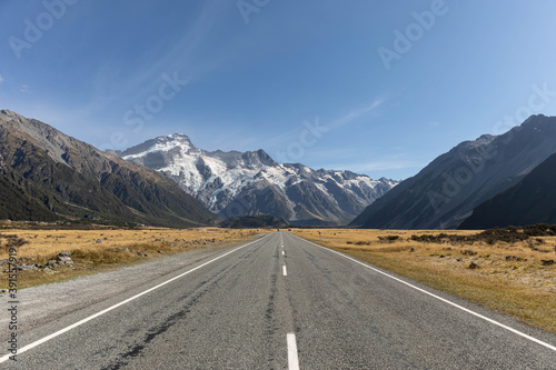 雪山への道 無人 ニュージーランド 