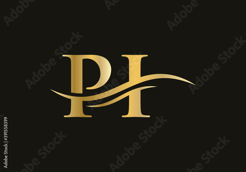 PI logo design. PI Logo for luxury branding. Elegant and stylish design for your company. 