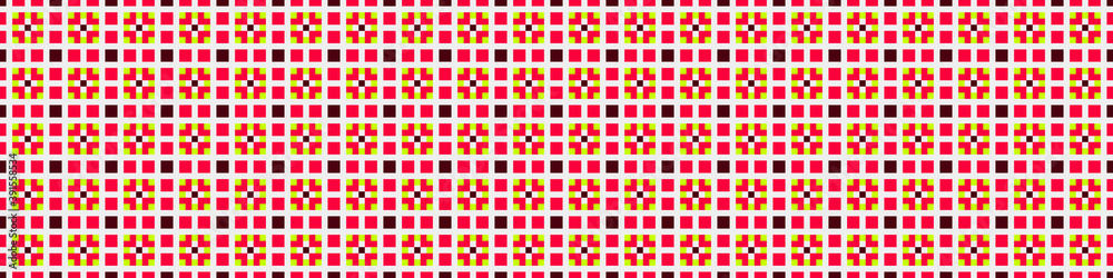 Fototapeta premium Abstract Cross Pattern Dots Logo generative computational art illustration