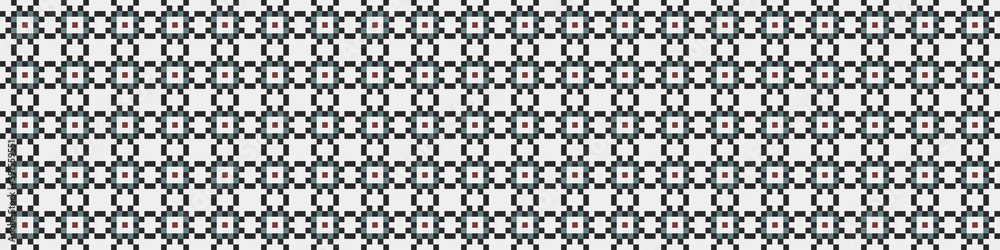 Fototapeta premium Abstract Cross Pattern Dots Logo generative computational art illustration