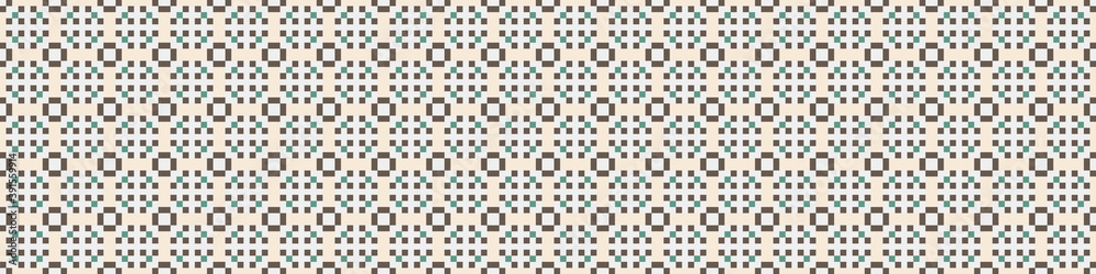 Fototapeta premium Abstract Cross Pattern Dots Logo generative computational art illustration