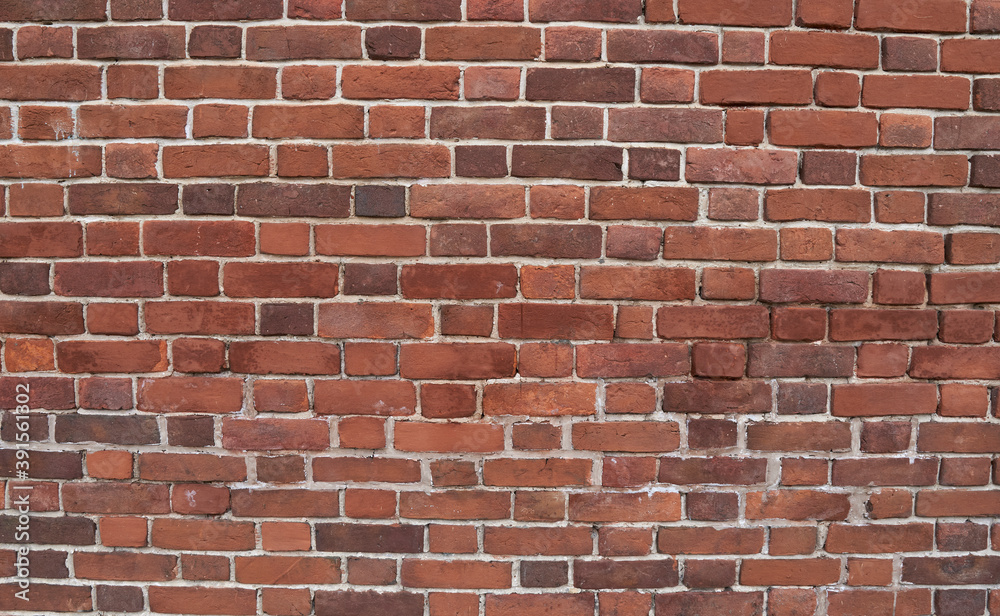 wall of old red brick. brick background wall of old red brick. brick background