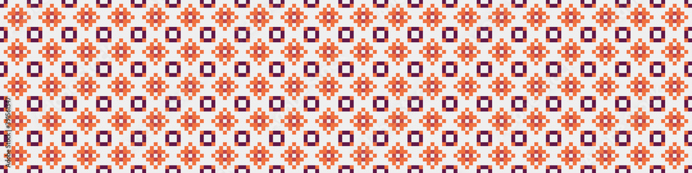 Fototapeta premium Abstract Cross Pattern Dots Logo generative computational art illustration