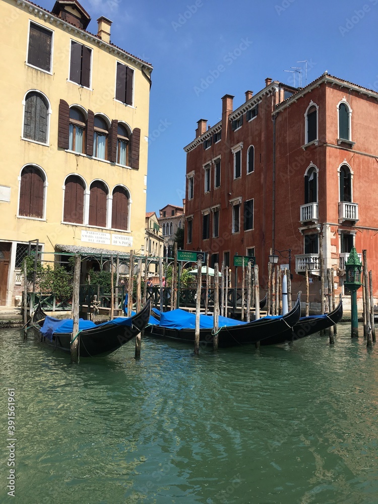 gondolas in Venice