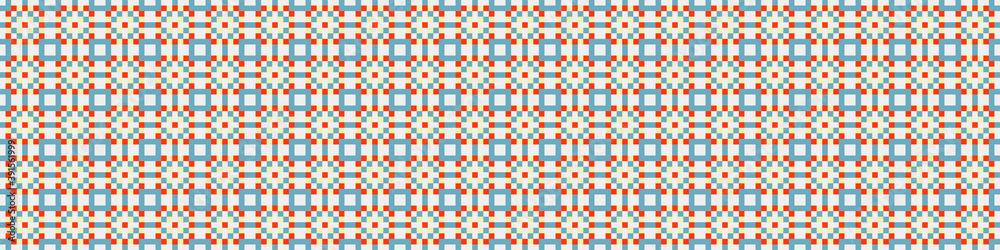 Fototapeta premium Abstract Cross Pattern Dots Logo generative computational art illustration