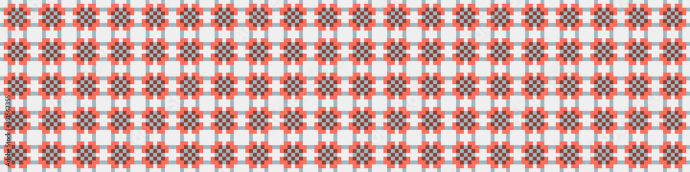 Fototapeta premium Abstract Cross Pattern Dots Logo generative computational art illustration