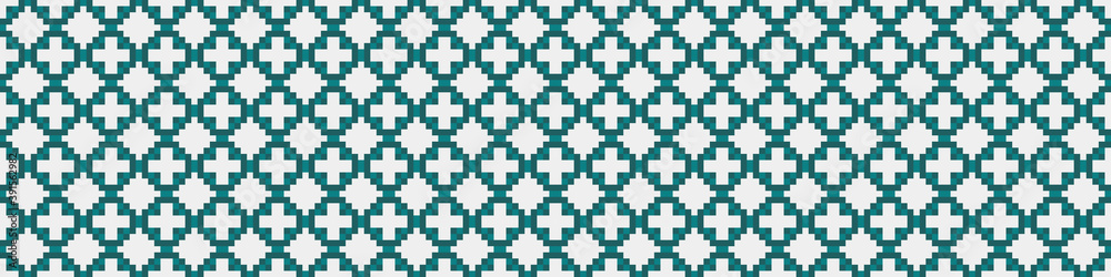 Fototapeta premium Abstract Cross Pattern Dots Logo generative computational art illustration