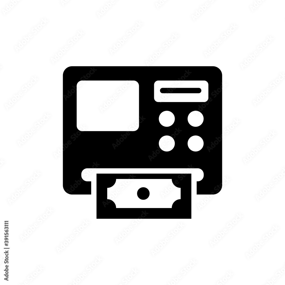 Atm machine Vector Style Solid Icon. Business and Finance EPS 10 File Atm machine Vector Style Solid Icon. Business and Finance EPS 10 File