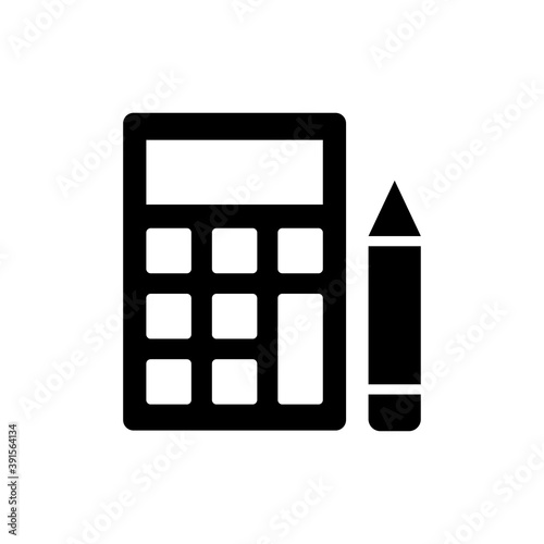 Calculator Vector Style Solid Icon. Business and Finance EPS 10 File
