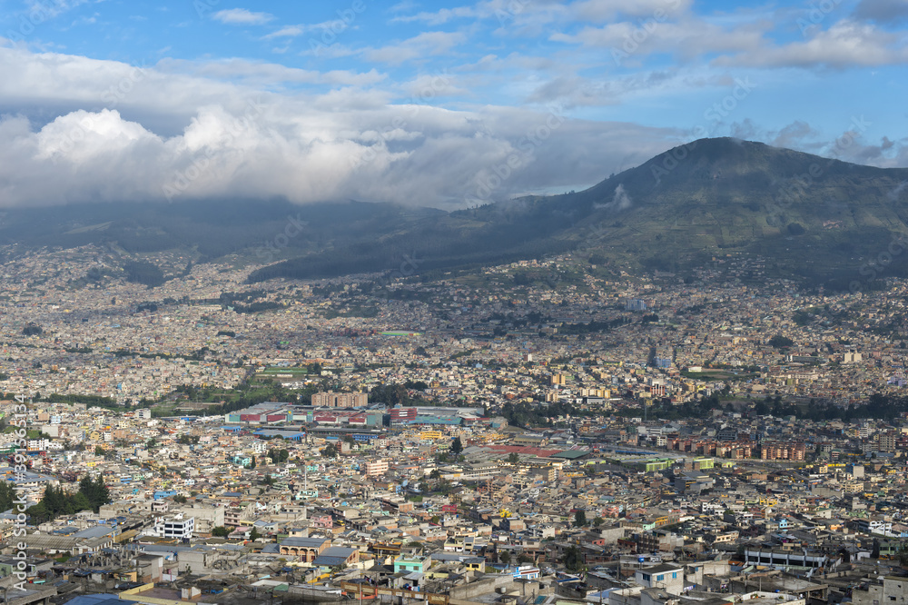 Panorama over Quito, Pichincha Province, Ecuador