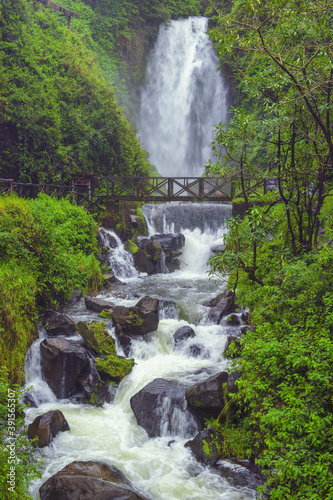 Peguche falls  Otavalo  Imbabura Province  Ecuador