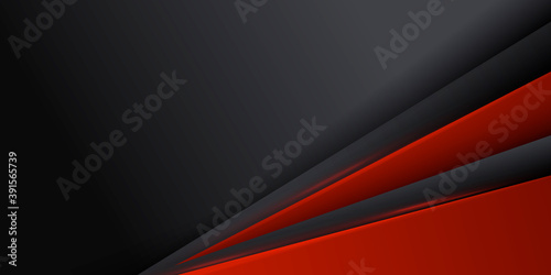  Illustration of abstract red and black metallic with light ray and glossy line. Metal frame design for background. Vector design modern digital technology concept for wallpaper, banner template