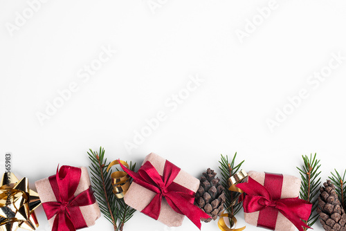 Christmas decorations. Holiday decorations isolated on white background, Christmas